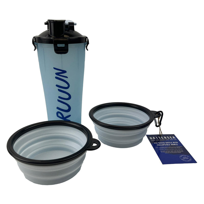 Battersea Pet Water Bottle and Collapsible Bowls