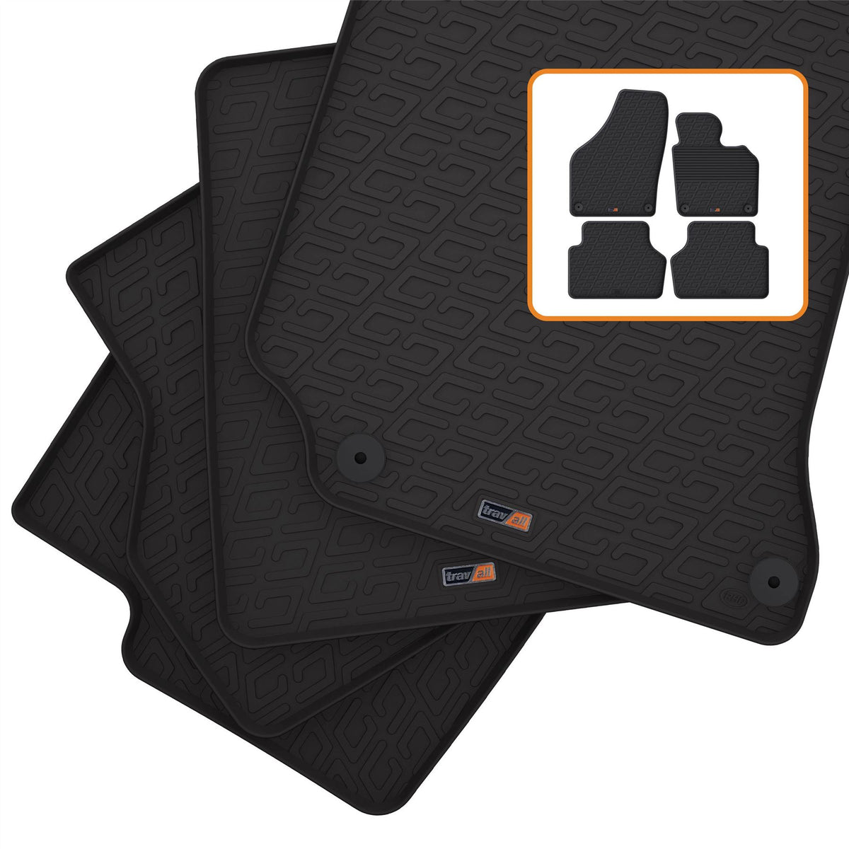 VW Tiguan Rubber Car Mats (2007-2016)