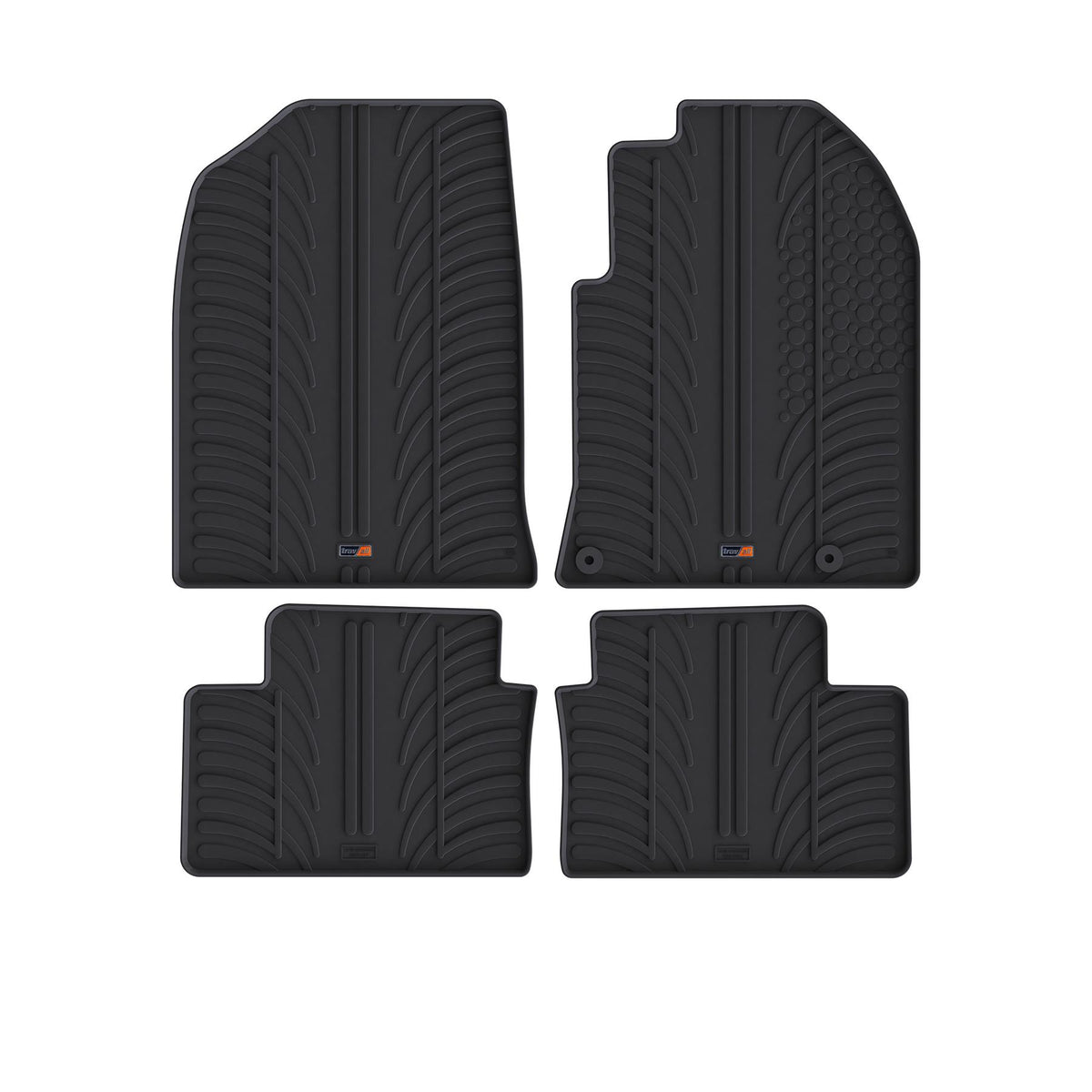 Car Mat Kings Tailored Black Rubber Floor Mats For Kia Ceed (2012+) - 4-Piece Set With Clips