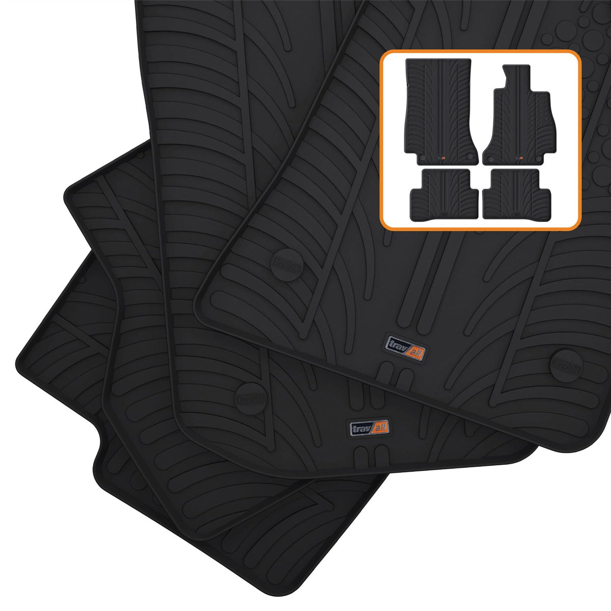 Mercedes C-Class Estate Rubber Car Mats (2014-2018)