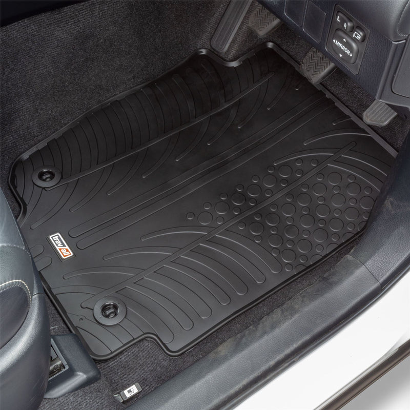 Tailored 3mm Rubber Car Floor Mats For Toyota RAV4 MKII (2000-2006) – Front & Rear Set With 2 Clips