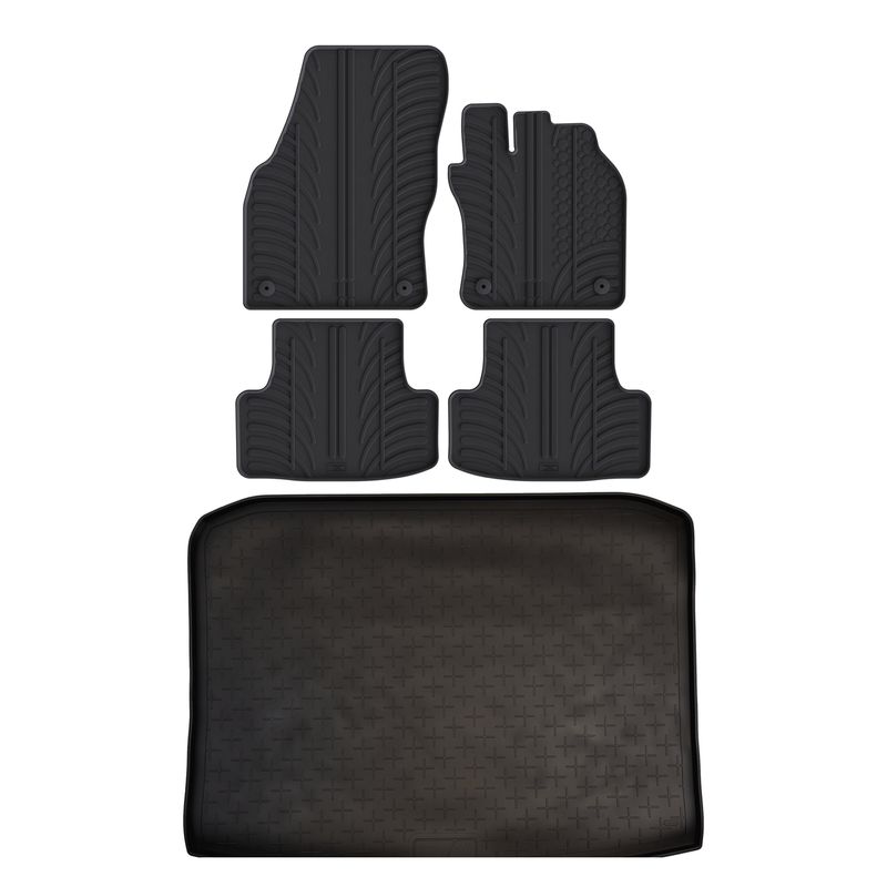 Skoda Karoq Rubber Boot Liner and Rubber Car Mats Bundle (2017-)