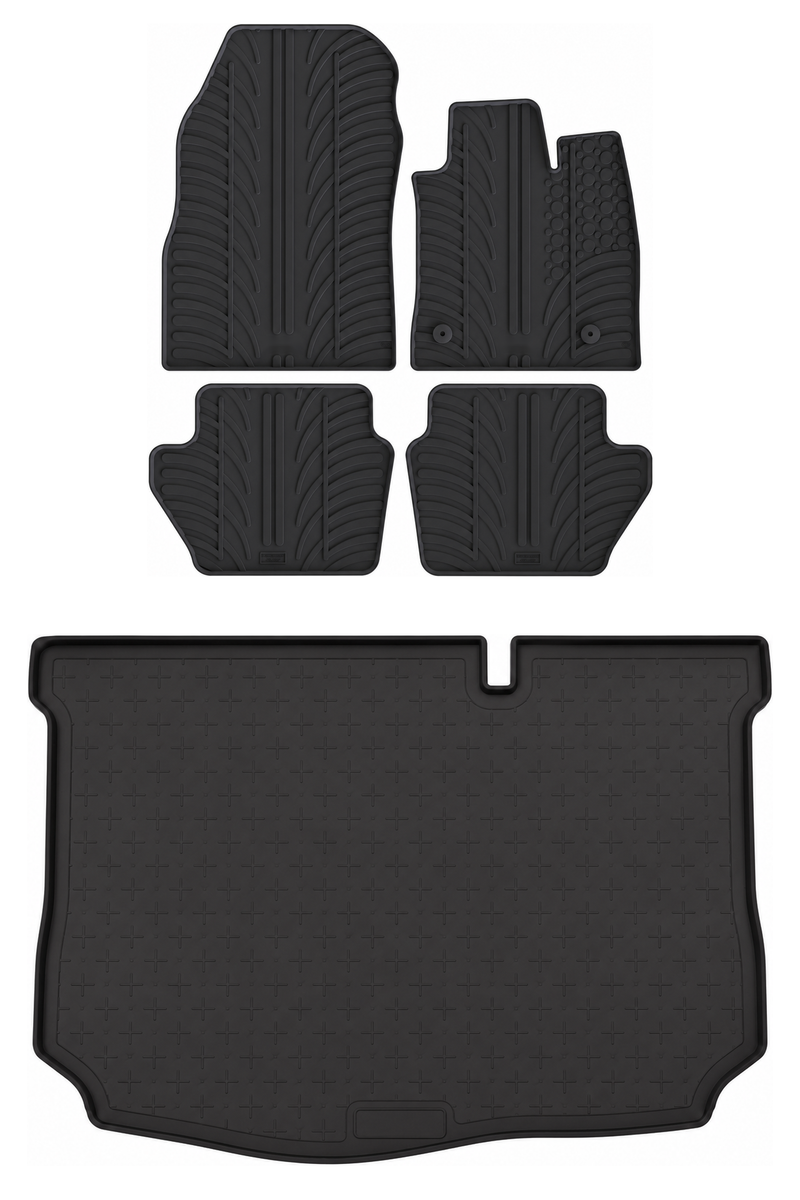 Ford Fiesta Rubber Boot Liner and Rubber Car Mats Bundle (2017-2023)