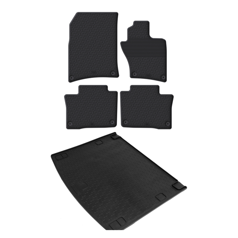 VW Touareg Rubber Boot Liner and Rubber Car Mats Bundle (2010-2018)
