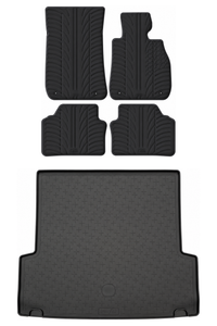 BMW 3 Series Rubber Boot Liner and Rubber Car Mats Bundle (2005-2012)