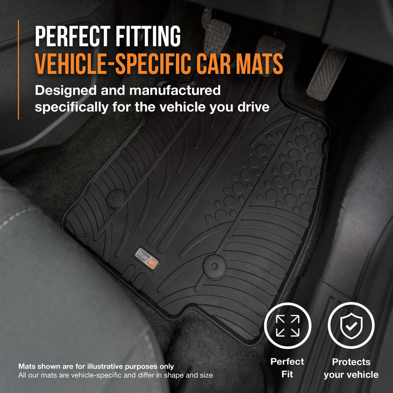 Budget Quality Rubber Driver's Car Mat For BMW X2 2018-2022 – Tailored Fit With Clips