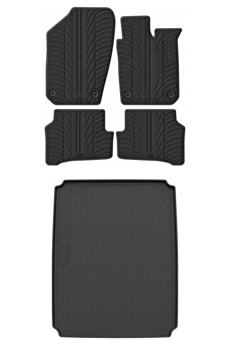 VW Polo Rubber Boot Liner and Rubber Car Mats Bundle (2009-2017)