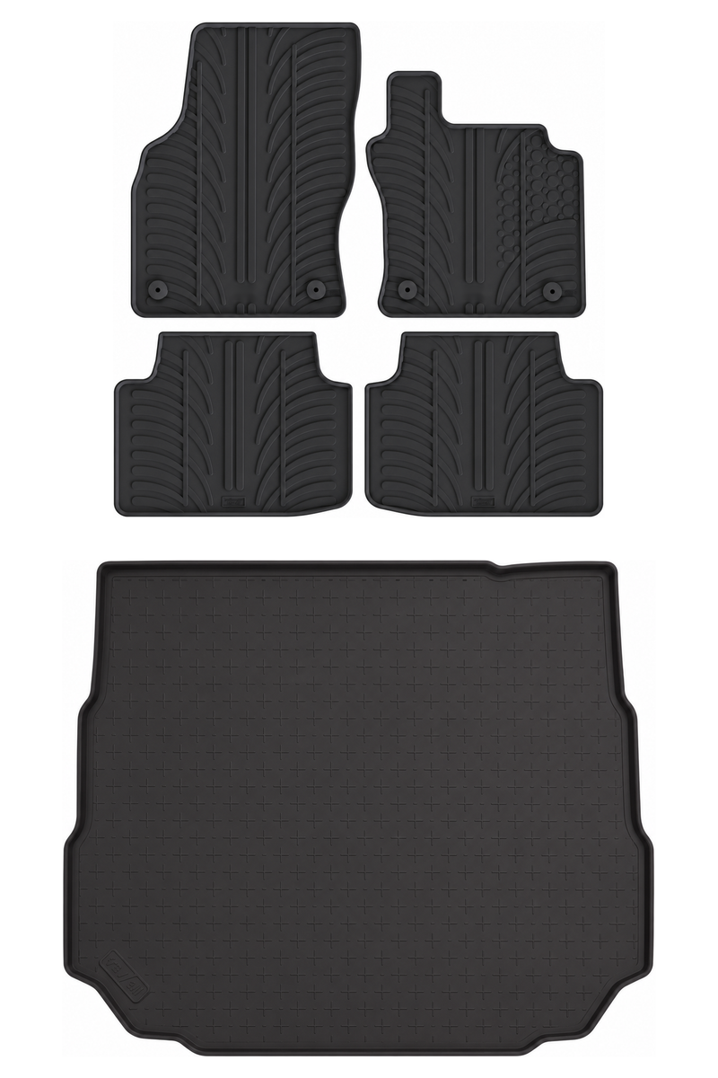 VW Passat Rubber Boot Liner and Rubber Car Mats Bundle (2015-2024)