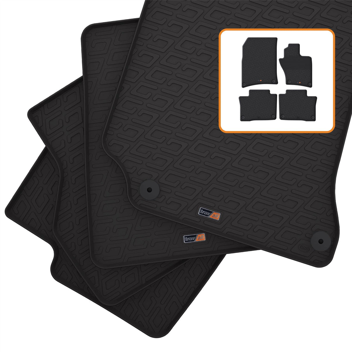 VW Touareg Rubber Car Mats (2010-2018)