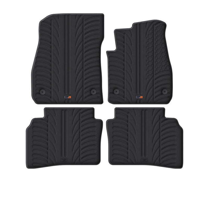 ATWL Black Rubber Floor Mat Set – Tailored For Vauxhall Insignia 2008-2013 (4 Pieces + Clips)
