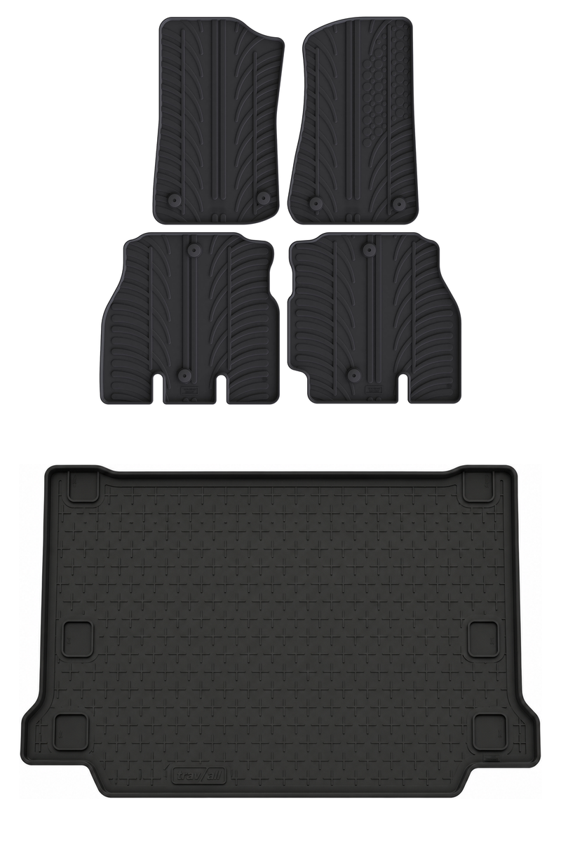 Jeep Wrangler Rubber Boot Liner and Rubber Car Mats Bundle (2018-)